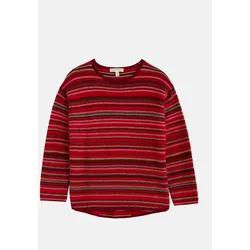 Seasalt Pullover Fruity Ripple Marks Damen Bordeaux Rot Weiß Gestreift
