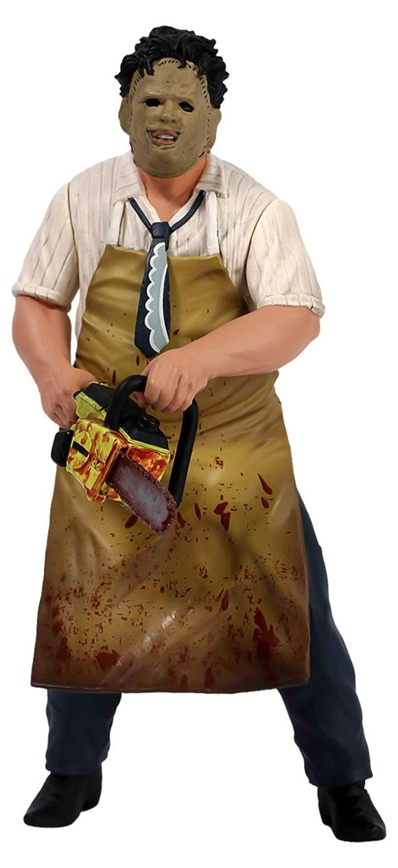 Mezco Toys Leatherface actiefiguur The Texas Chainsaw Massacre 1974 met kettingzaag horror verzamelobject