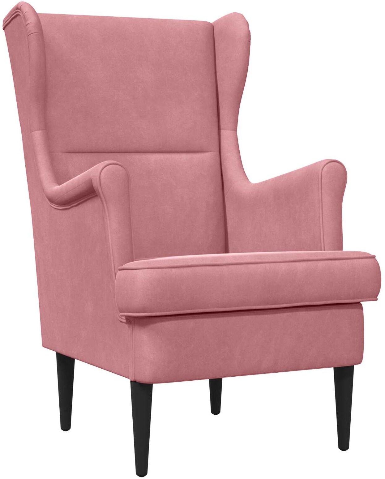 vidaXL Fauteuil avec pouf 2 pc Rose Velours