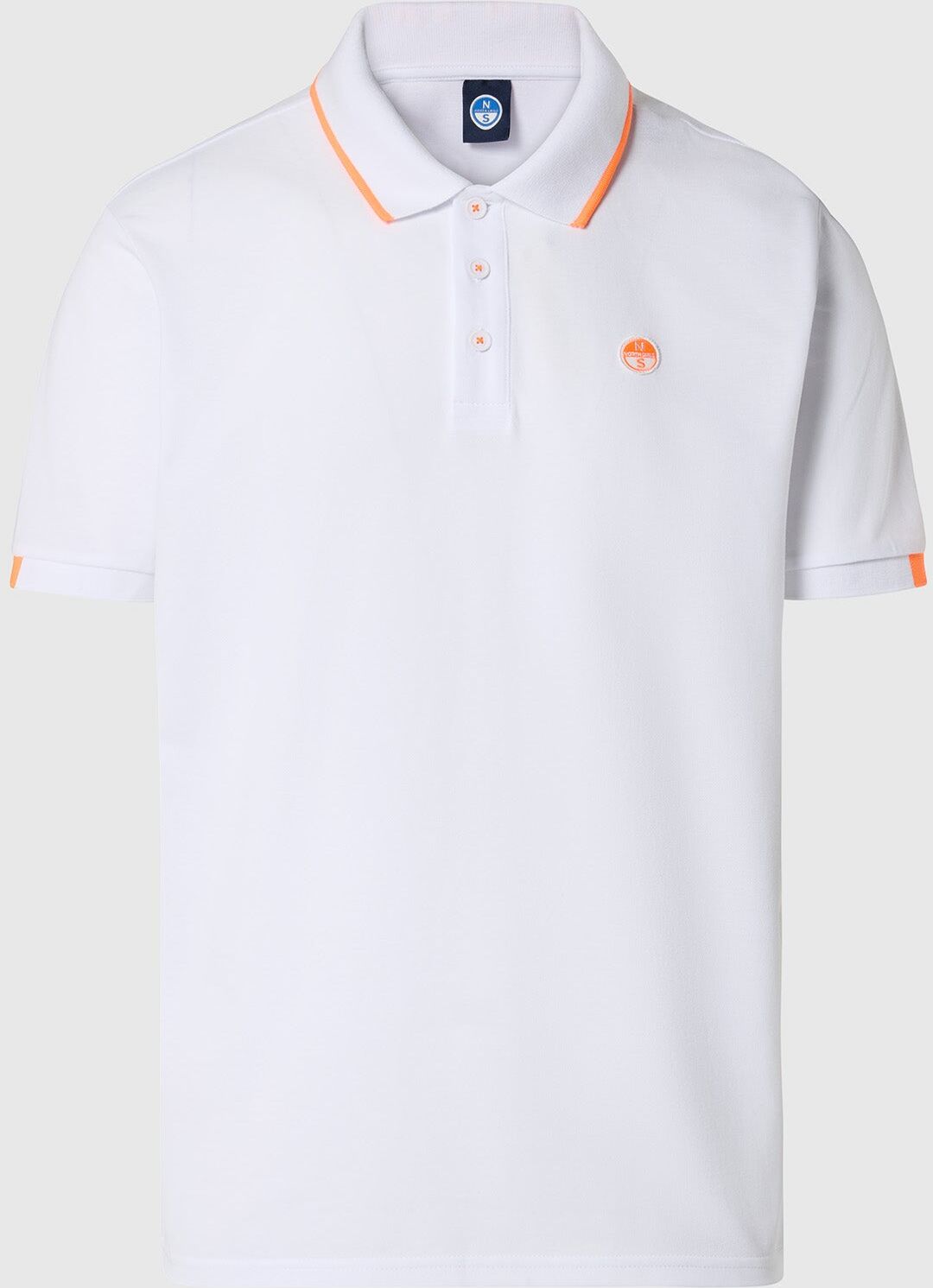 North Sails Poloshirt mit Neon-Logo White M