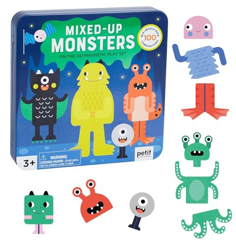 Petit Collage Magnetisch speelset Betoverde monsters onderweg, blauw