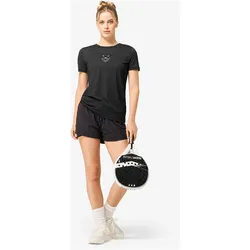 Super Natural, Damen, Funktionsshirt, Bandito Cat Mesh (XL), Schwarz, Weiss, XL