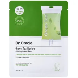 Dr. Oracle, Gesichtsmaske, - Greentea Recipe Calming Green Mask - Green - 10 sheet masks (280 g)