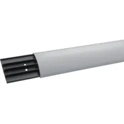 Hager SL1807527030 Aufbodenkanal-Oberteil aus PVC zu SL 18x75mm steingrau  - 2 Meter