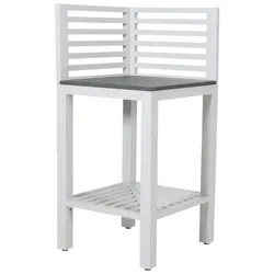 Outdoor Küche Bellac Eck-Element von Brafab aus Aluminium und Stein, modern, Weiß und Grau, für Deinen Garten