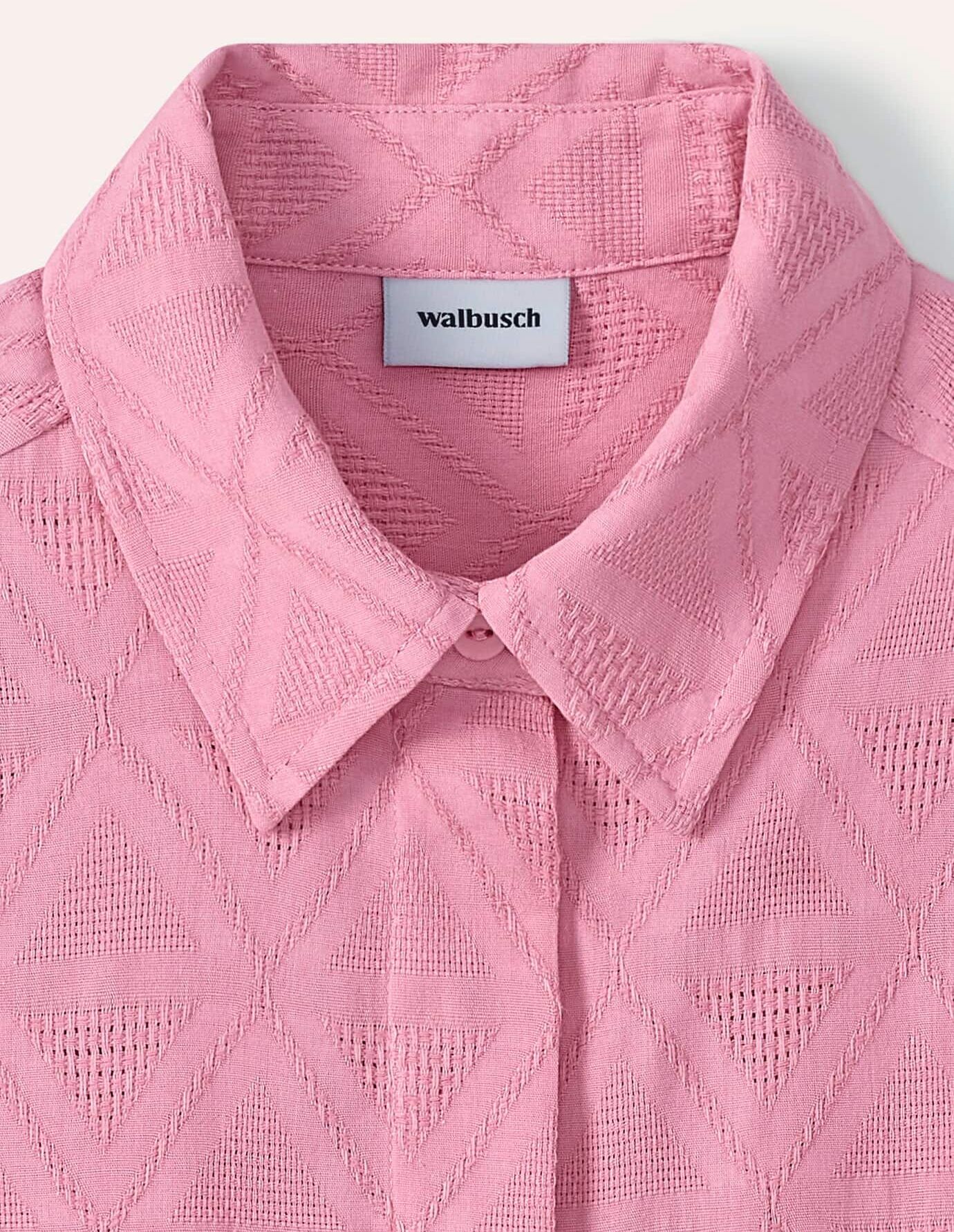 Walbusch Hemdbluse aus Viskose Jacquard, #noch offen: Größenlauf, Farbe Rosa, 38, luftig weichfließend Damen