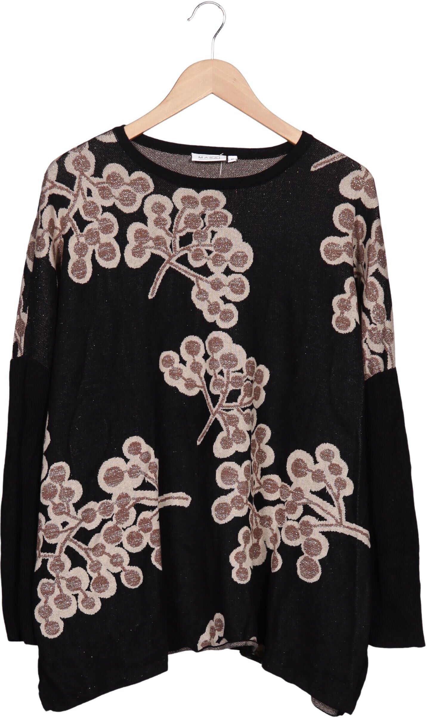 The Masai Clothing Company Damen Pullover, Schwarz, Gr. M, Baumwolle / Synthetik - Second Hand