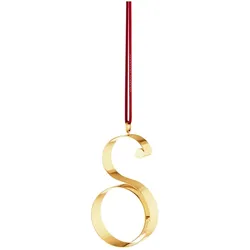 Georg Jensen, Christbaumschmuck, Weihnachtsbuchstaben Anhänger S Karat