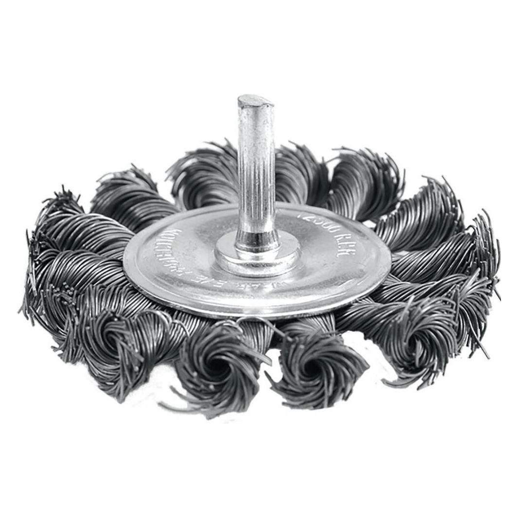 Toya Vorel -Disc -Bürste 75 mm verdrehter Draht, Dorn 06993 (06993)
