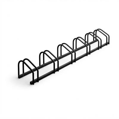 Relaxdays Fahrradständer, für 6 Fahrräder, Stahl Bodenparker, Reifenbreite 60mm, Abstellständer, Fahrradstand, anthrazit