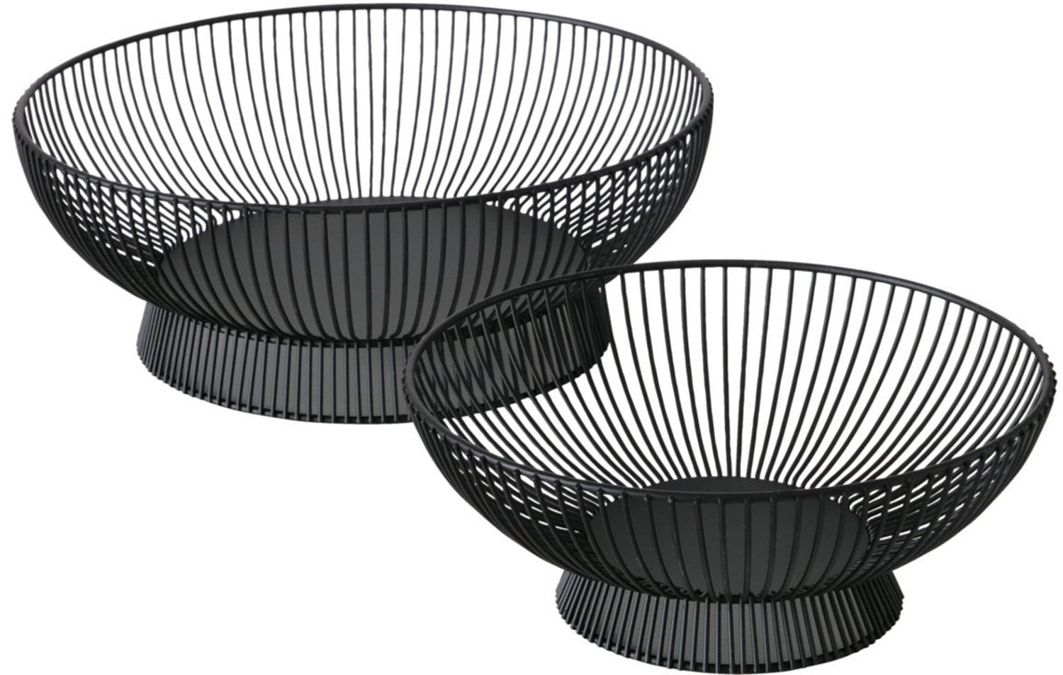 Boltze Home - Set van 2 metalen schalen Balu - Zwart