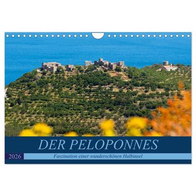 DER PELOPONNES (Wandkalender 2026 DIN A4 quer), CALVENDO Monatskalender