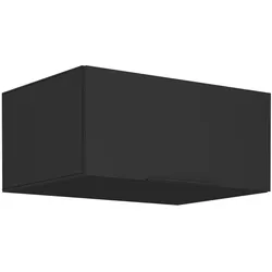 Aufsatzschrank Hochschrank 80 cm SIENA Schwarz Küchenzeile Küchenblock Küche