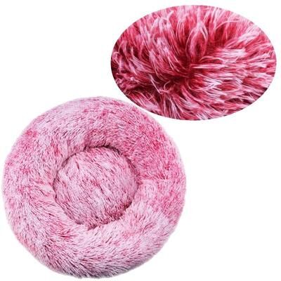 Uplift Essentials Round Plush Pet Bed For Dogs And Cats color 1 19.7in