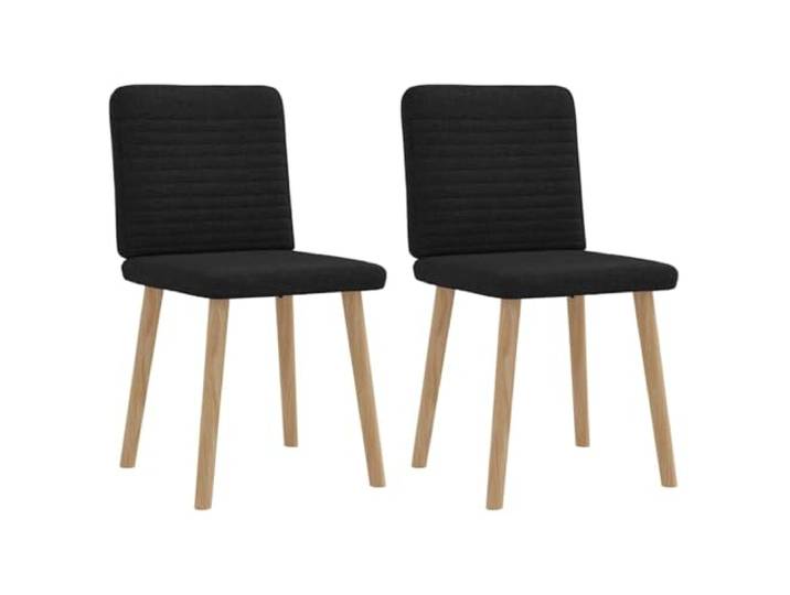 HEFZGDB Esszimmerstühle 2 STK. Schwarz Stoff Komfortable Polsterung Stabile Konstruktion Elegantes Design Wohnzimmerstühle Bequeme Sitzgelegenheit