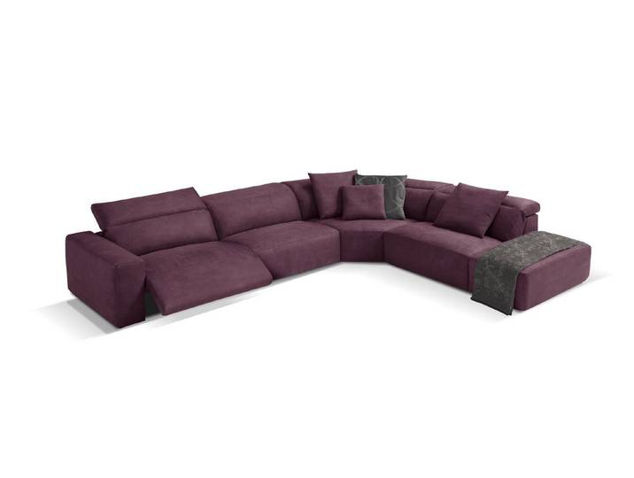 Egoitaliano Ecksofa Beverly, extravangantes Designsofa mit erstklassigem Sitzkomfort, wahlweise mit elektrischer Relaxfunktion, Kopfteilverstellung