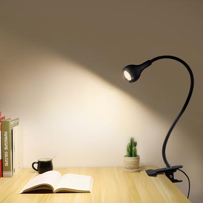 Universal Stock USB LED Reading Light Portable Desk Lamp With Push Button Switch For Bedside Reading & Study warm White
