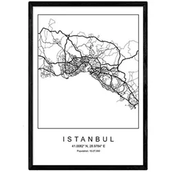 POSTER Istanbul Nordischen Stil A4 Rahmenlos