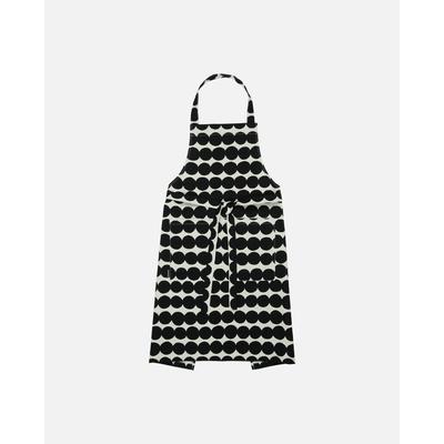 Kochschürze MARIMEKKO "RÄSYMATTO", leinen, schwarz, B:84cm L:85cm, Baumwolle, Leinen, Schürzen, Kochschürze, Leinen, schwarz