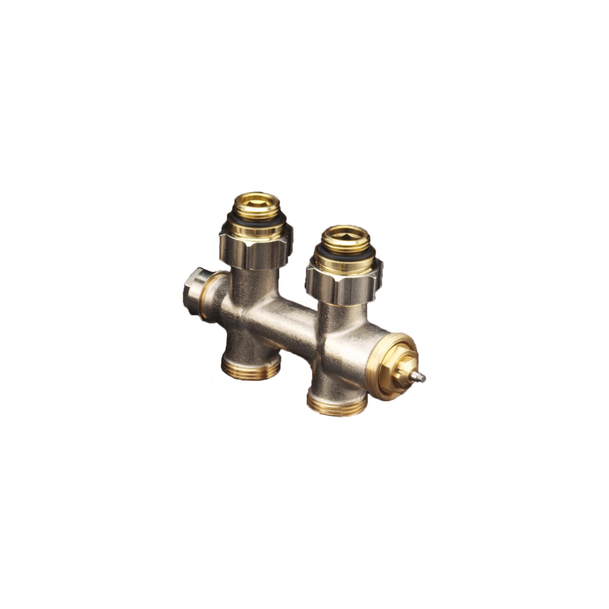 Oventrop Anschlussarmatur Multiblock T 1/2" AGx3/4" AG, DG, Zweirohrarmatur (1184083)