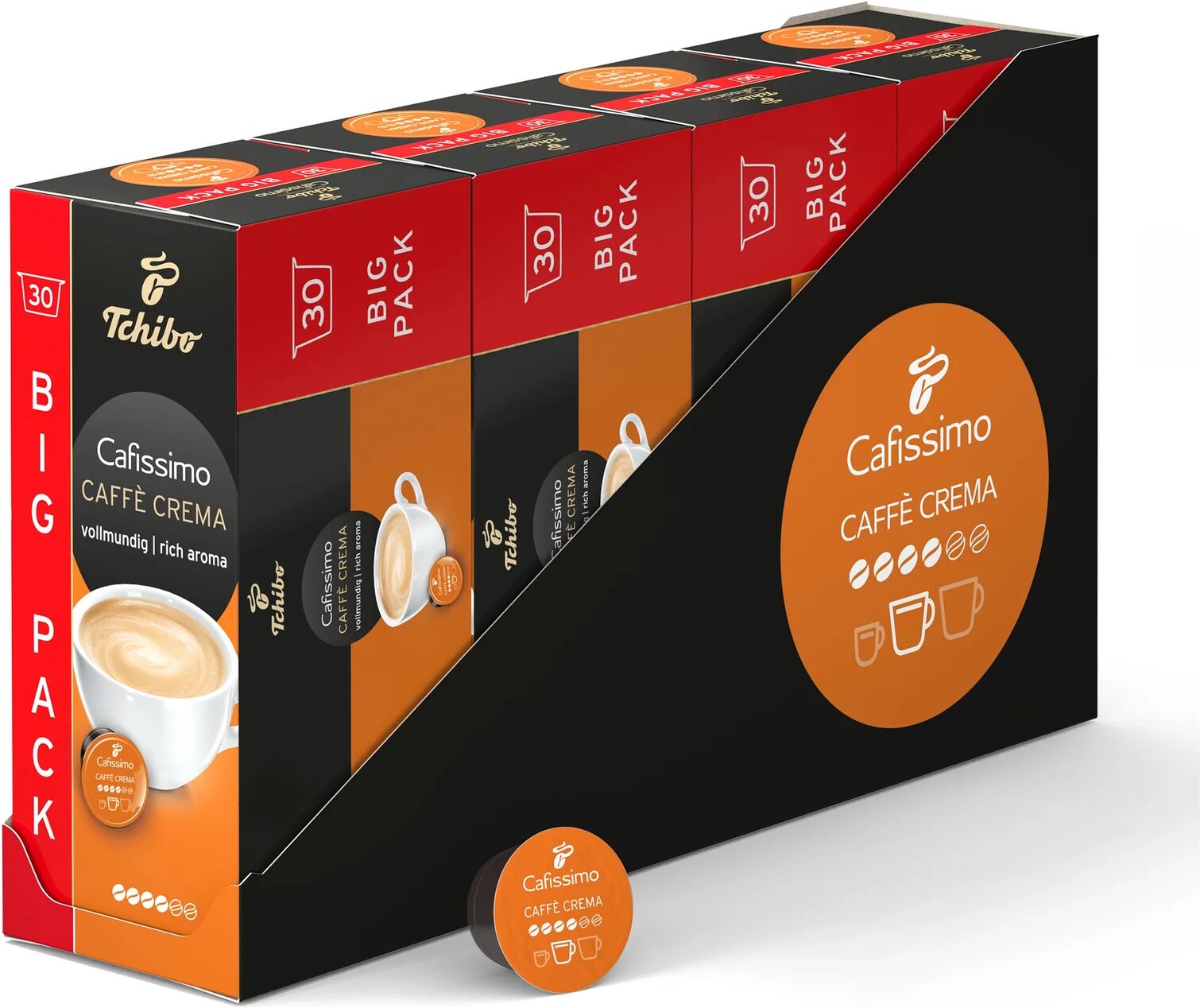 Tchibo - Caffè Crema vollmundig - 120 Kapseln - Intensität: 4/6