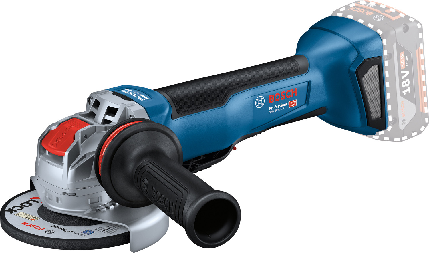 Bosch Professional Accuwinkelhaakslijper GWX 18V-10 P met X-LOCK systeem