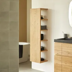 Hochschrank Badschrank Badezimmer Regal Eichenholz modernes Design