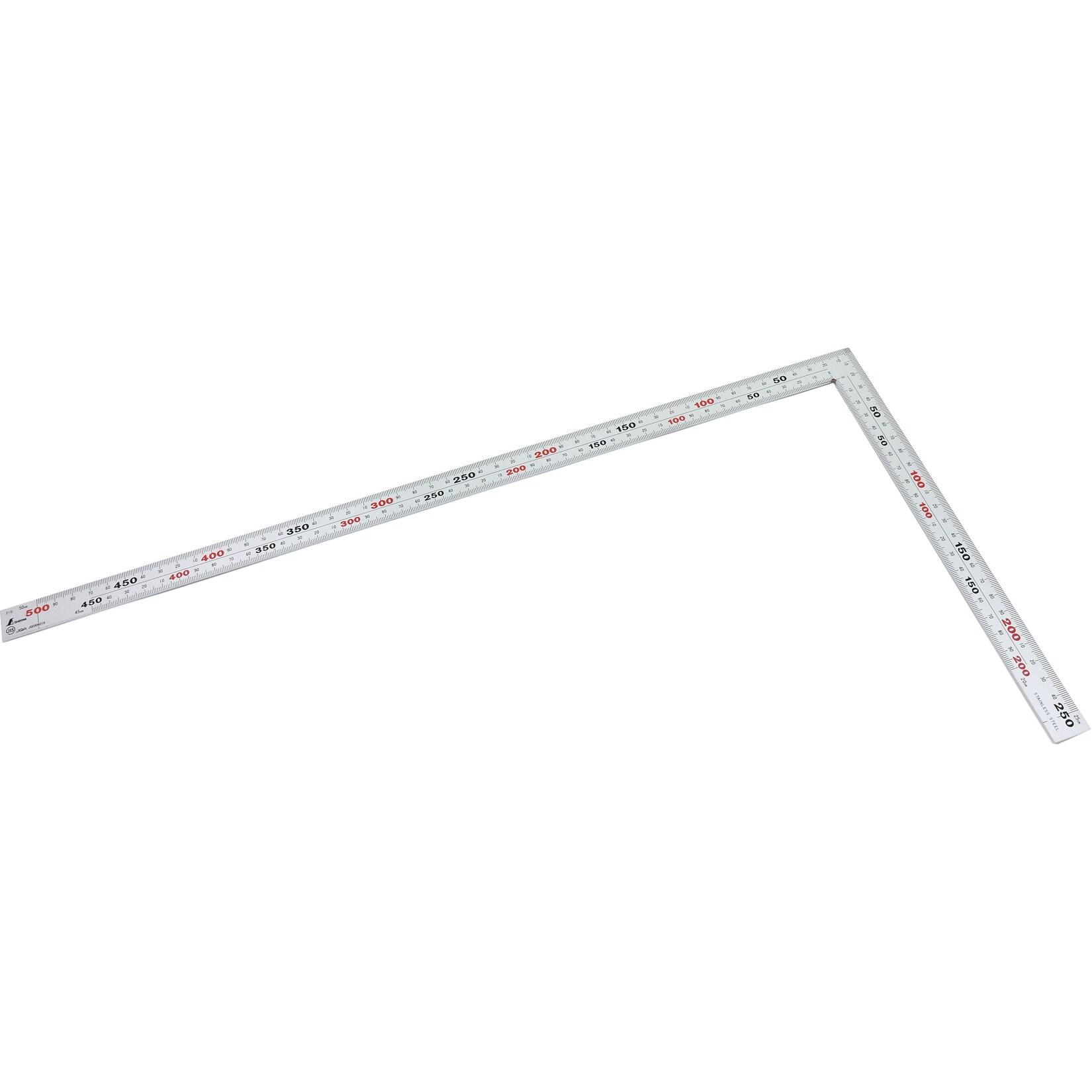 Shinwa 32589 Zimmermannswinkel 50x25 cm – 8 Skalen