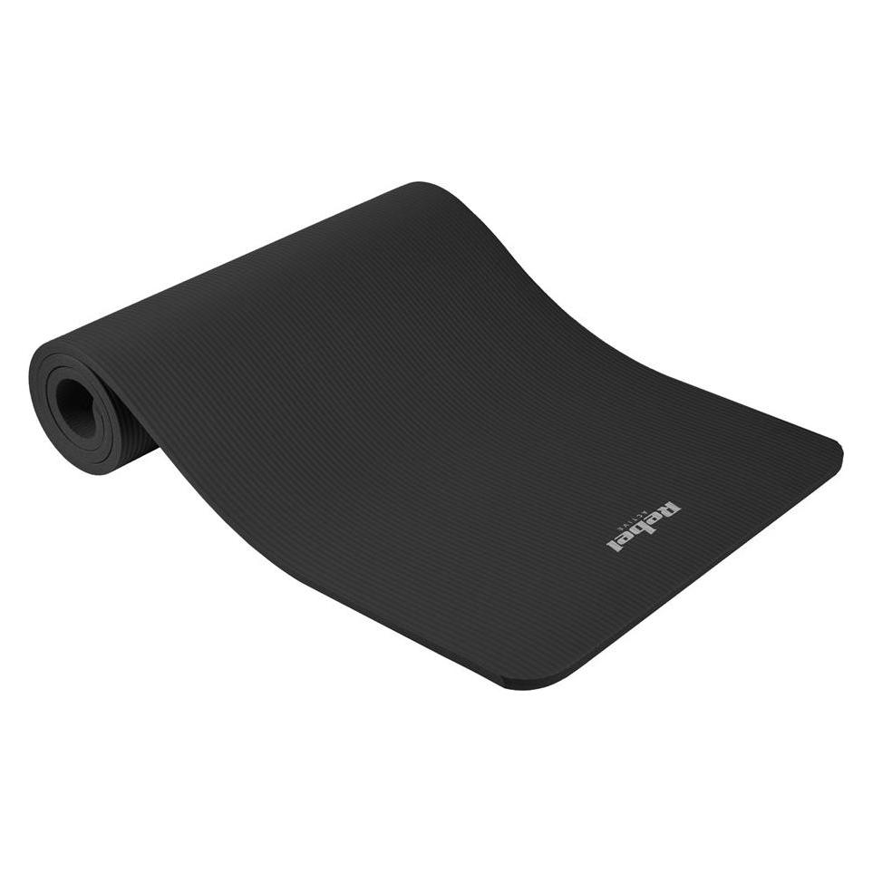 Rebel Gymnastikmatte für Yoga Pilates Fitness 183x61cm Dicke 6mm TPE-Material schwarz ACTIVE (6 mm) (RBA-3152-BK)