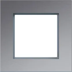 Hager Rahmen 1fach, A.8, aluminium matt, Aluminium gebürstet
