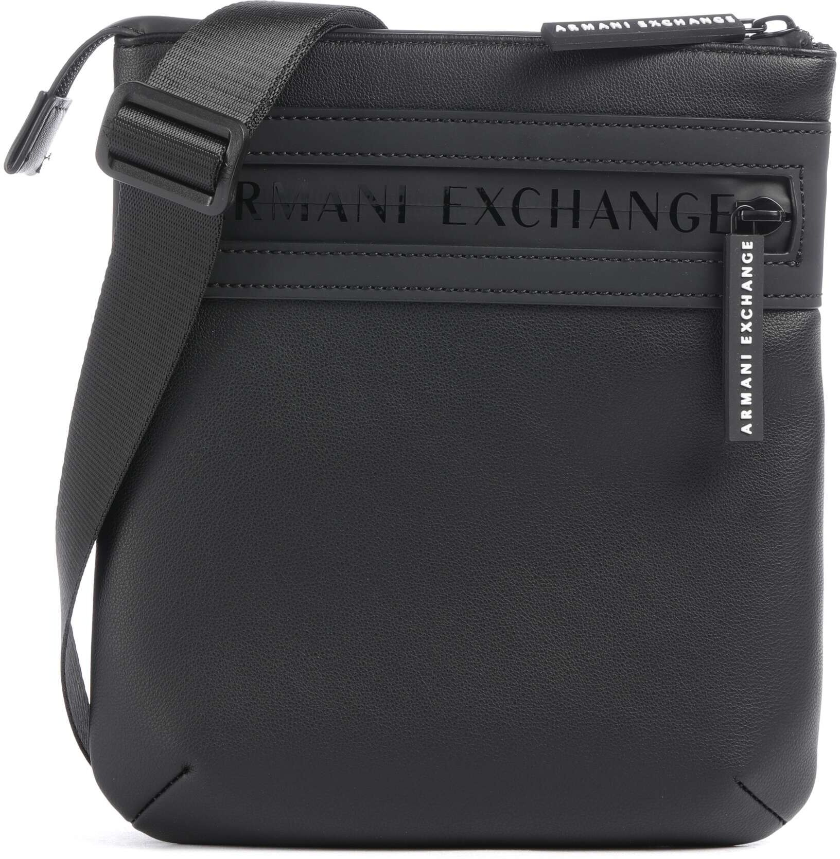 Armani Exchange Angel   Leather Crossbody bag   black