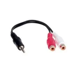 Klinke Y-Verteiler 3,5mm Stecker - 2 x Cinchbuchse Länge ca. 20cm