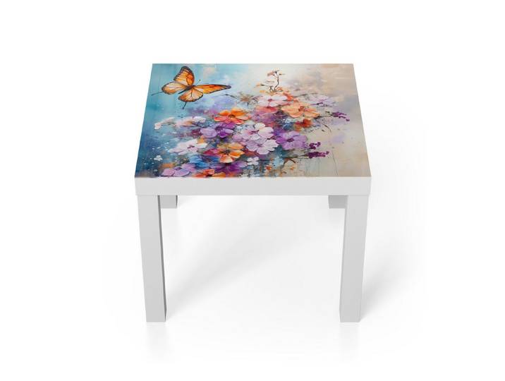 DEQORI Couchtisch 'Flügel des Frühlings', Glas Beistelltisch Glastisch modern