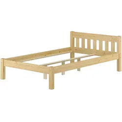 Erst-Holz Einzelbett Massivholzbett Kiefer natur 120x200 Futonbett ohne Rollrost 60.38-12 oR