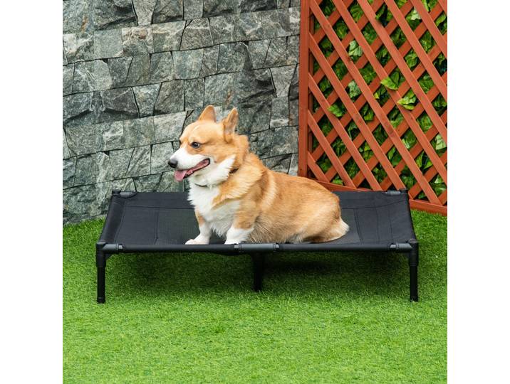 PawHut Lot de 2 Lits sur Pieds pour Chien Chat Tissu Oxford Acier
