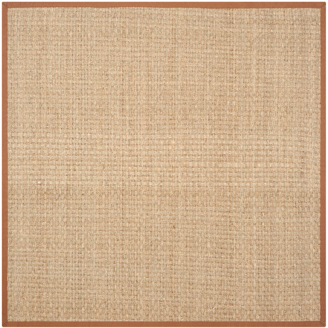 Highland Dunes Delapena Area Rug Natural/Brown Square 183 cm