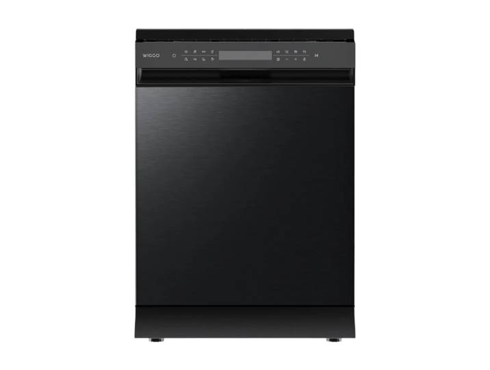 Wiggo 60 cm vrijstaande vaatwasser standaardformaat donker inox energie B