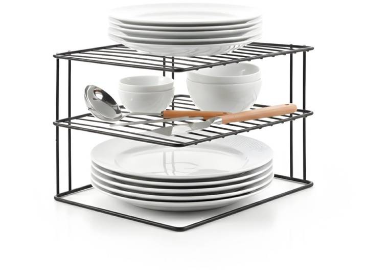 Metaltex - Bordenrek - Zwart - Keukenkast organizer - 25x25x19 cm