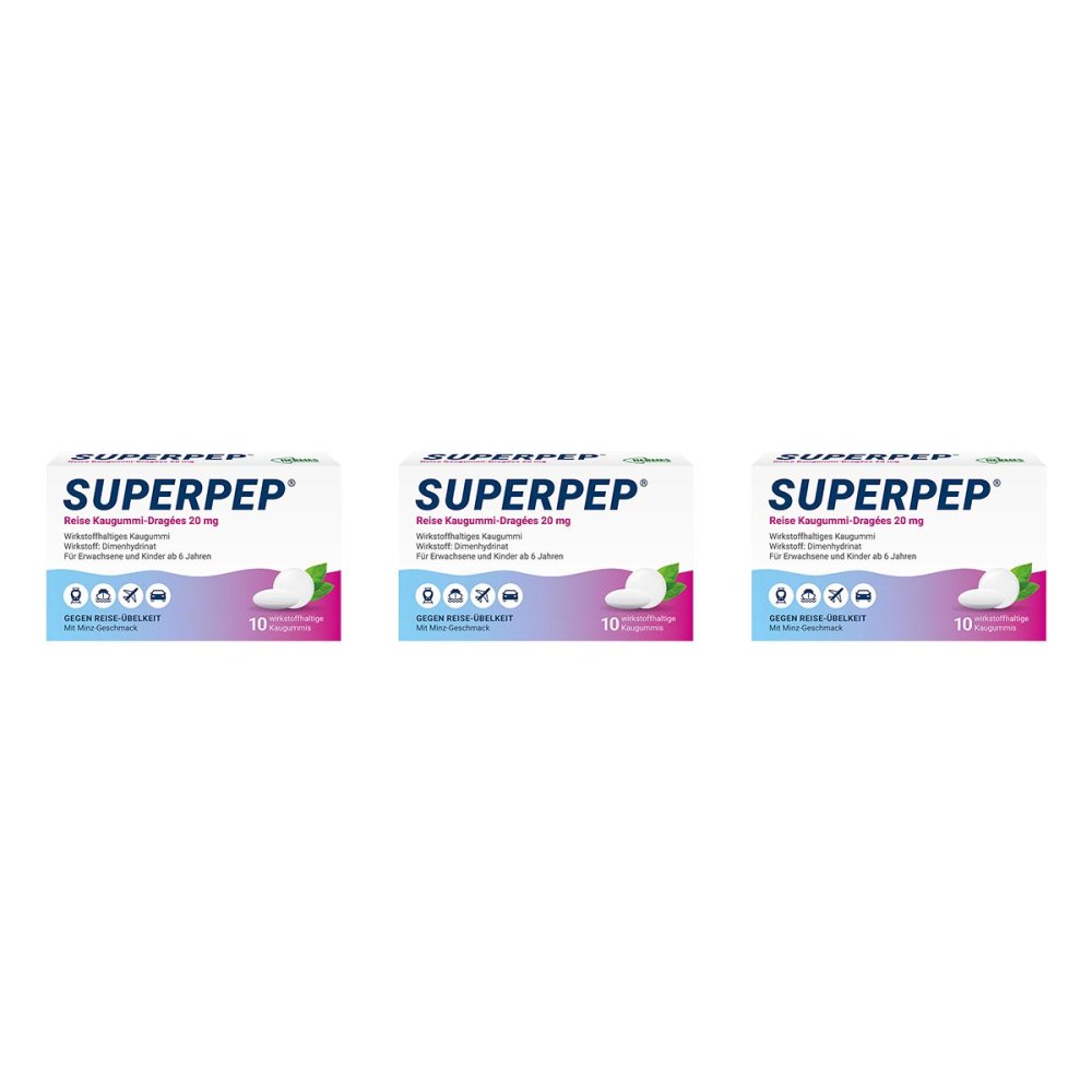 HERMES Arzneimittel GmbH Superpep Reise Kaugummi Dragees 20 Mg 08104466
