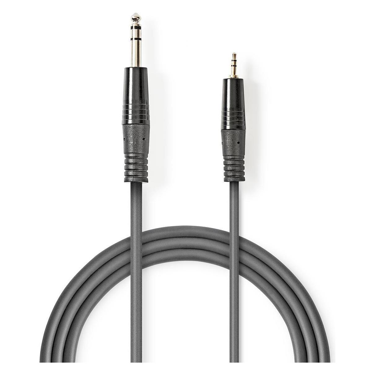 Nedis Audiokabel Stereo 6.35 mm männlich - 3.5 mm männlich (3 m, 6.3mm Klinkenkabel) (COTH23205GY30)