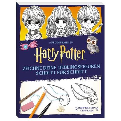 Aus den Filmen zu Harry Potter: Zeichne deine Lieblingsfiguren Schritt für Schritt, Taschenbuch von Isa Gouache,Violet Tobacco, Panini,