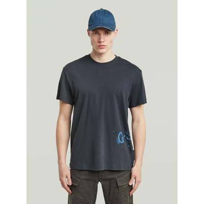 T-Shirt G-STAR "Sprayed T-Shirt", Herren, Gr. XS, india ink, Obermaterial: 100% Baumwolle, Shirts T-Shirt