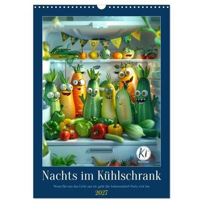 Nachts im Kühlschrank (Wandkalender 2027 DIN A3 hoch), CALVENDO Monatskalender