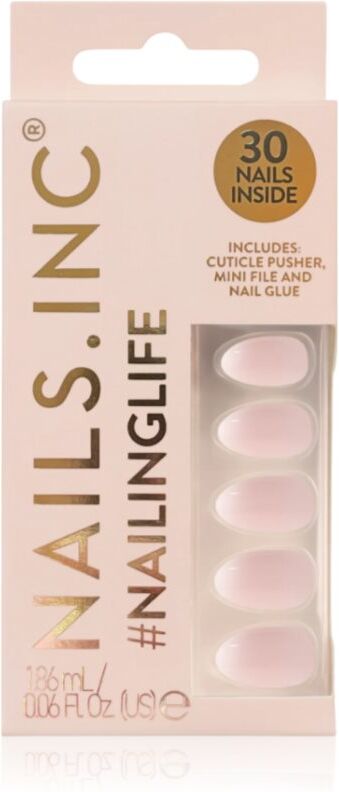Nails Inc. #NailingLife Press-On Nails False Nails shade So Selena Nude Ombré Effect 33 pc