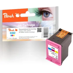 2x Peach, Druckerpatrone, Tinte HP F6U65A, No 302 (Color)