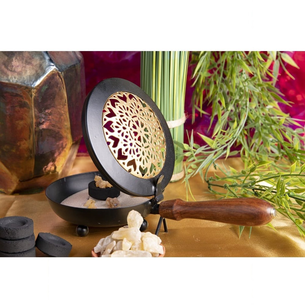 Berk Wierookbrander Mandala met handvat
