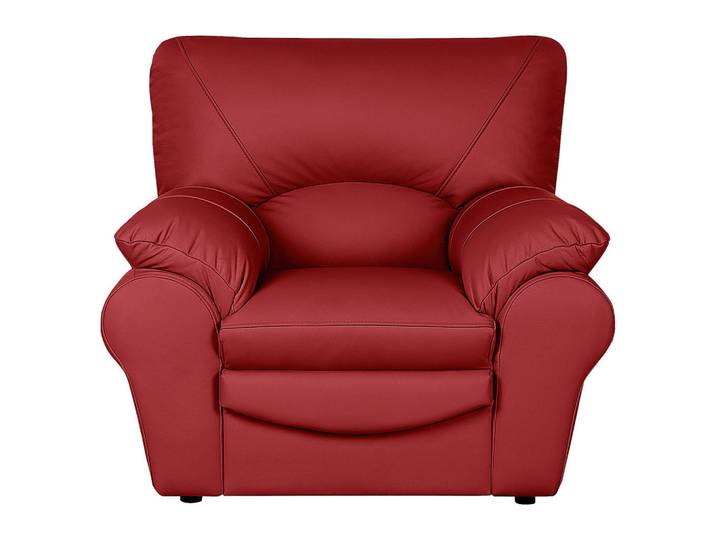 Livetastic Sessel, Rot, Kunststoff, Echtleder, Rindleder, 105x92x85 cm, Made in EU, Lederauswahl, Wohnzimmer, Sessel, Sessel