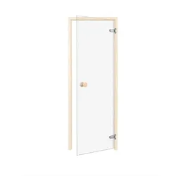 Saunatür Classic - Espe / Glas Klar / 70 x 200