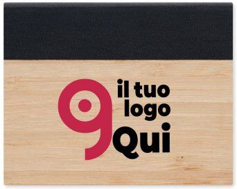 VISIONBAM Blocco Note Adesivo Bambù FSC 3 Pezzi Personalizzate o neutre