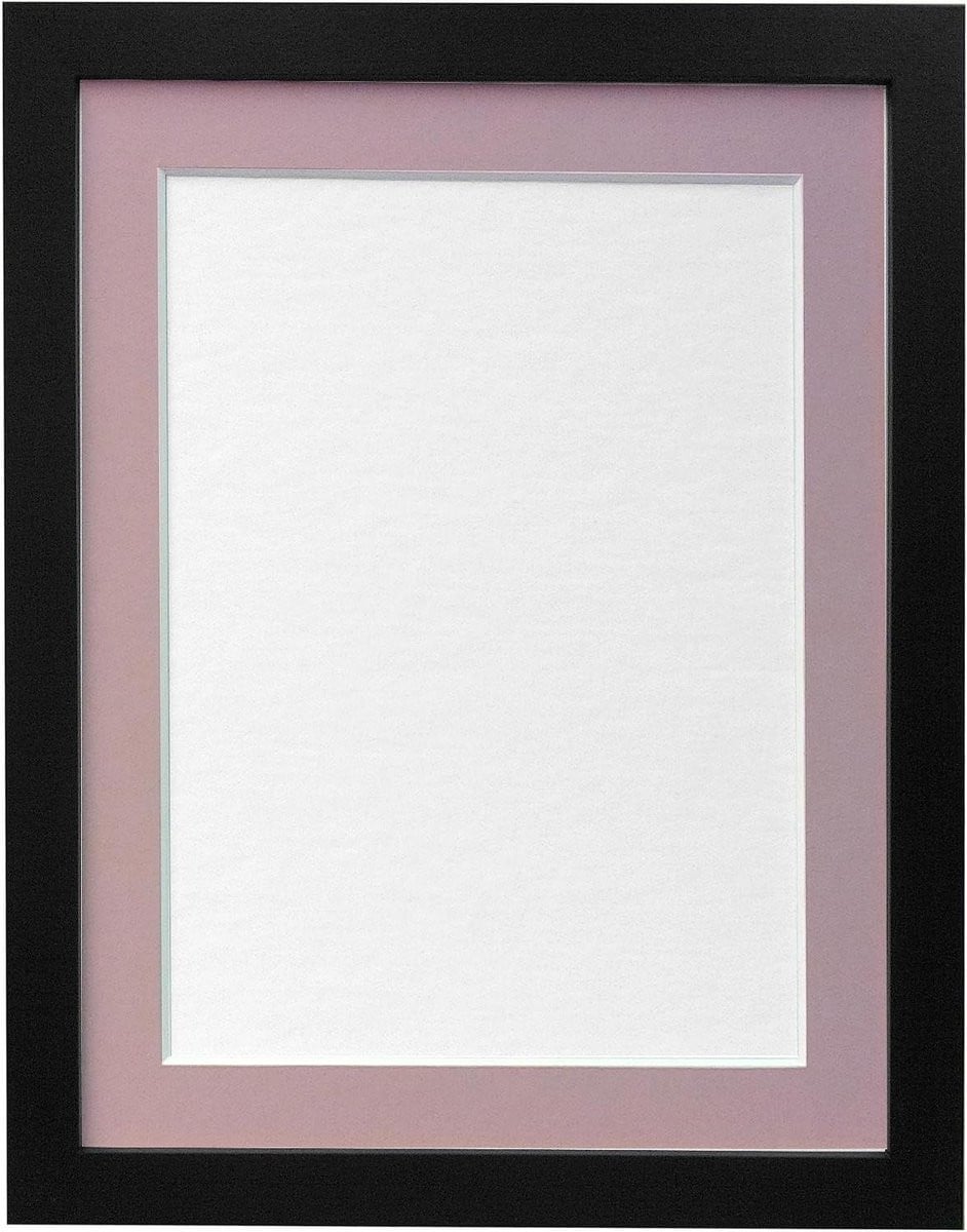 Zwarte fotolijst met passe-partout voor A4 wanddecoratie